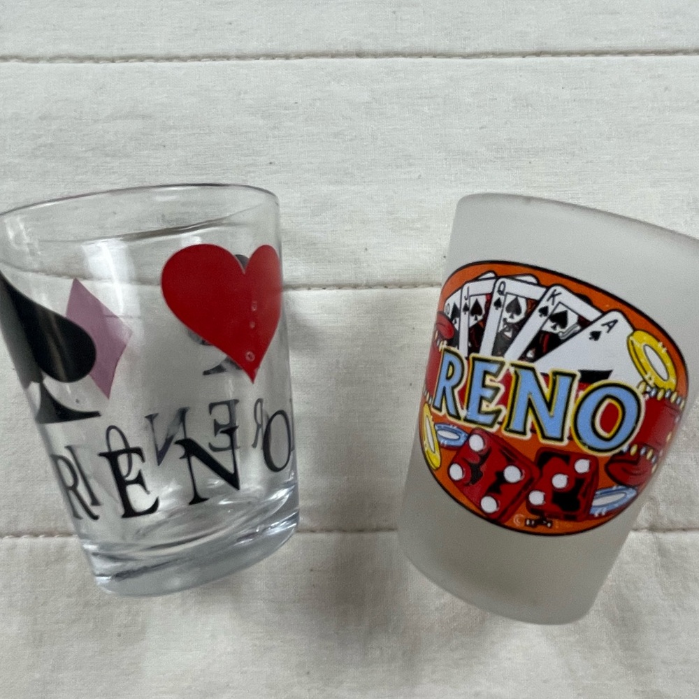 Reno Themed Shot Glass Set